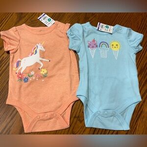 ⭐️NWT⭐️ Girls Garanimals Onesies - Size 0-3 Months